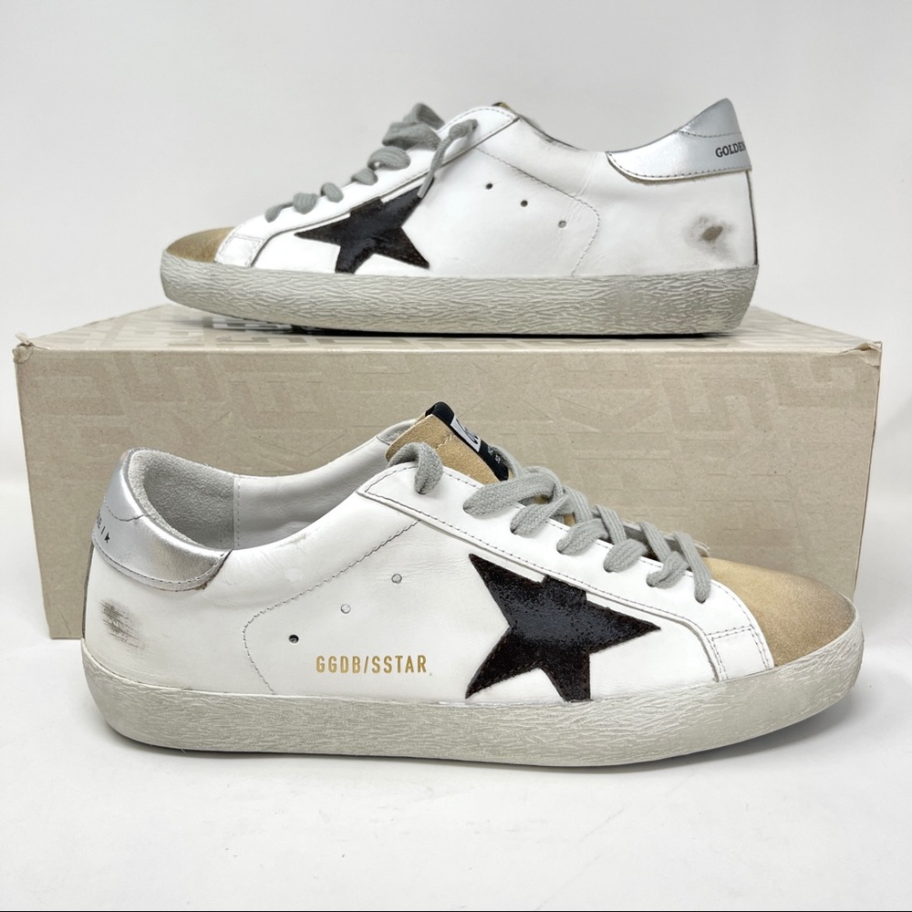 Golden Goose Superstar Men Classic White Leather Sneakers Laminated US 9 EU 42 - Picture 2 of 10